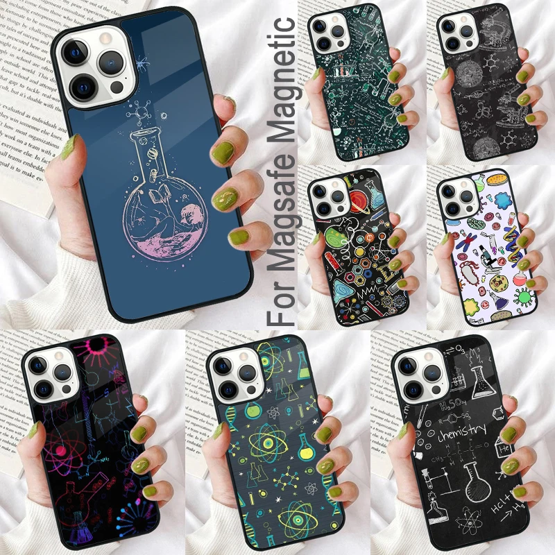 Science Biology Chemistry Magnetic Soft Phone Case for iPhone 16 Promax 15 Pro 13 14 Plus 11 12 Mini MagSafe Coque