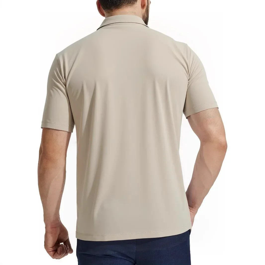 プラスサイズ メンズ ポロシャツ 1XL-7XL 夏用 アイスシルク 速乾 半袖Tシャツ 無地 ビジネスカジュアル ゆったりトップス