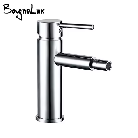 Brushed Gold Toilet Bidet Faucet Single Hole Single Handle Deck Mounted Hot&amp;Cold Water Bidet Mixer Spinning Nozzle Bidet Tap