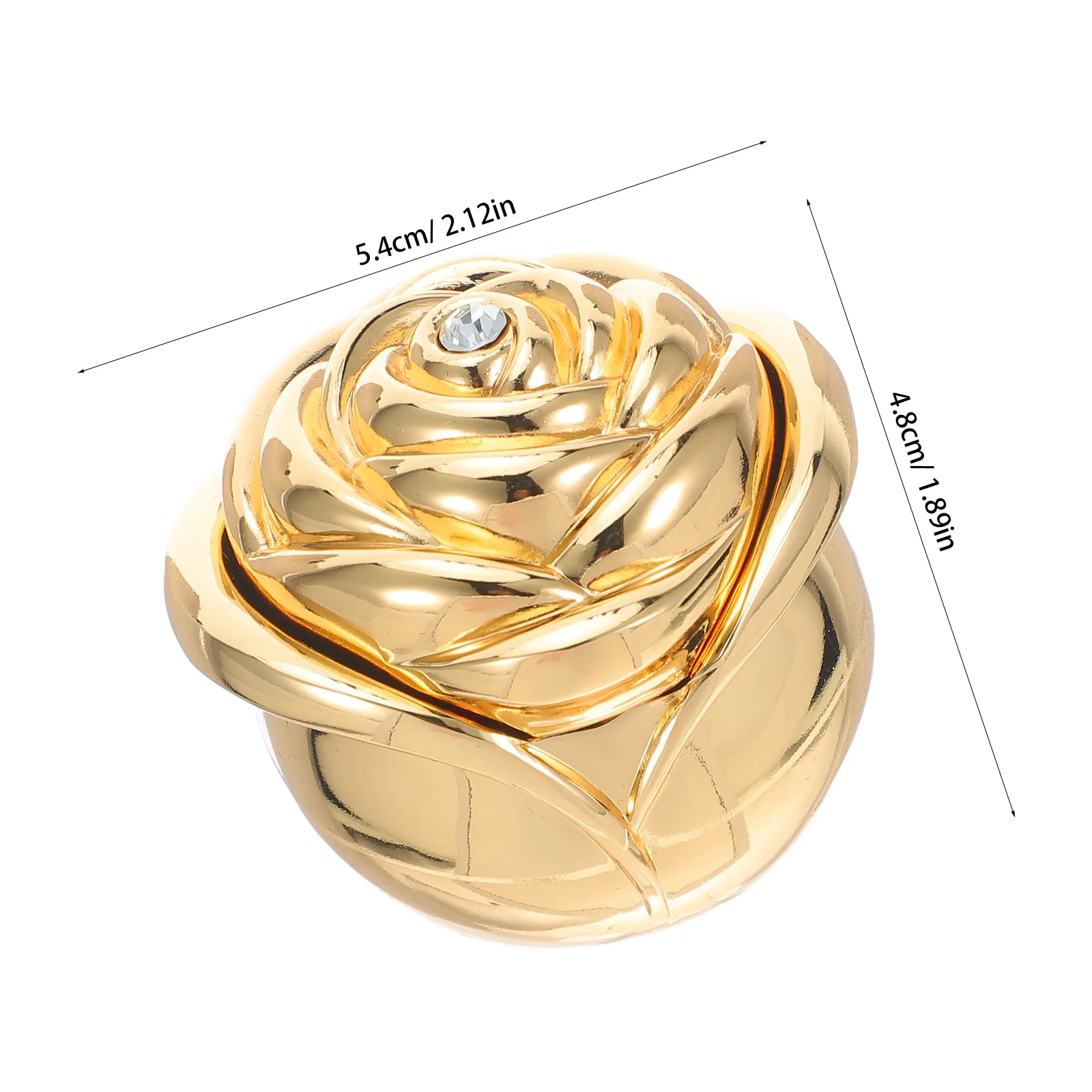 Sophisticated Flower Shaped Jewelry Box Metal Trinket Case for Rings Necklaces Bridal Engagement Decor Rose Jewelry Storage Box