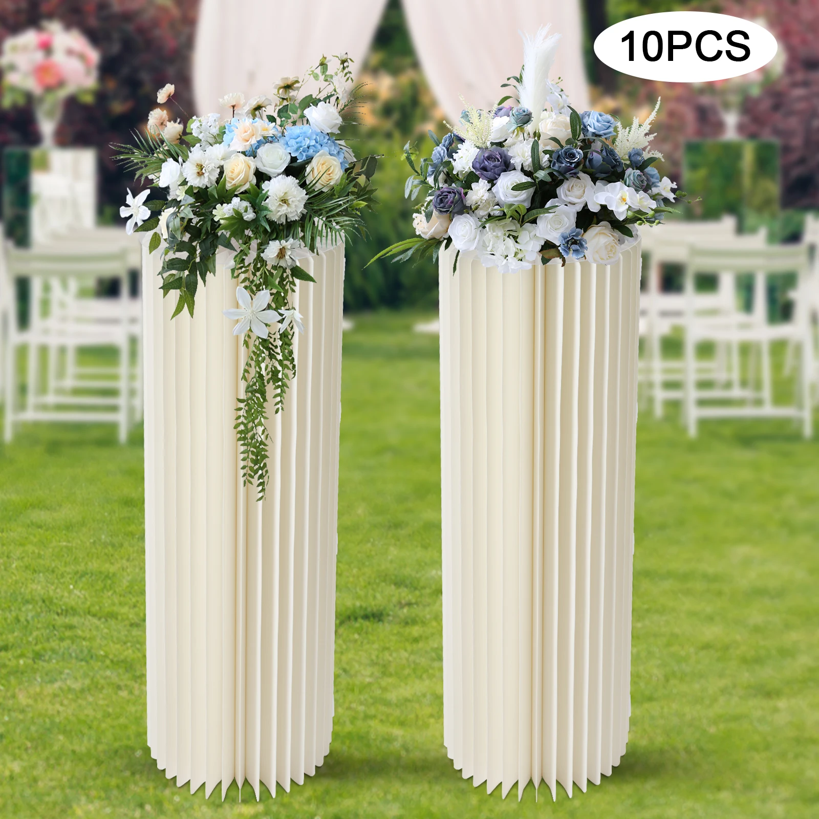 

Wedding Centerpieces Cardboard Vases - 10 Pcs 39.3in Tall Flower Vase Flowers Stand for Party Tables Decorations