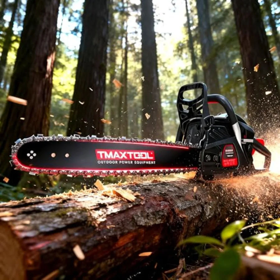 

Бензопила 62 куб. см, 20 дюймов, с автоматической смазкой цепи, для распиловки древесины и обрезки деревьев