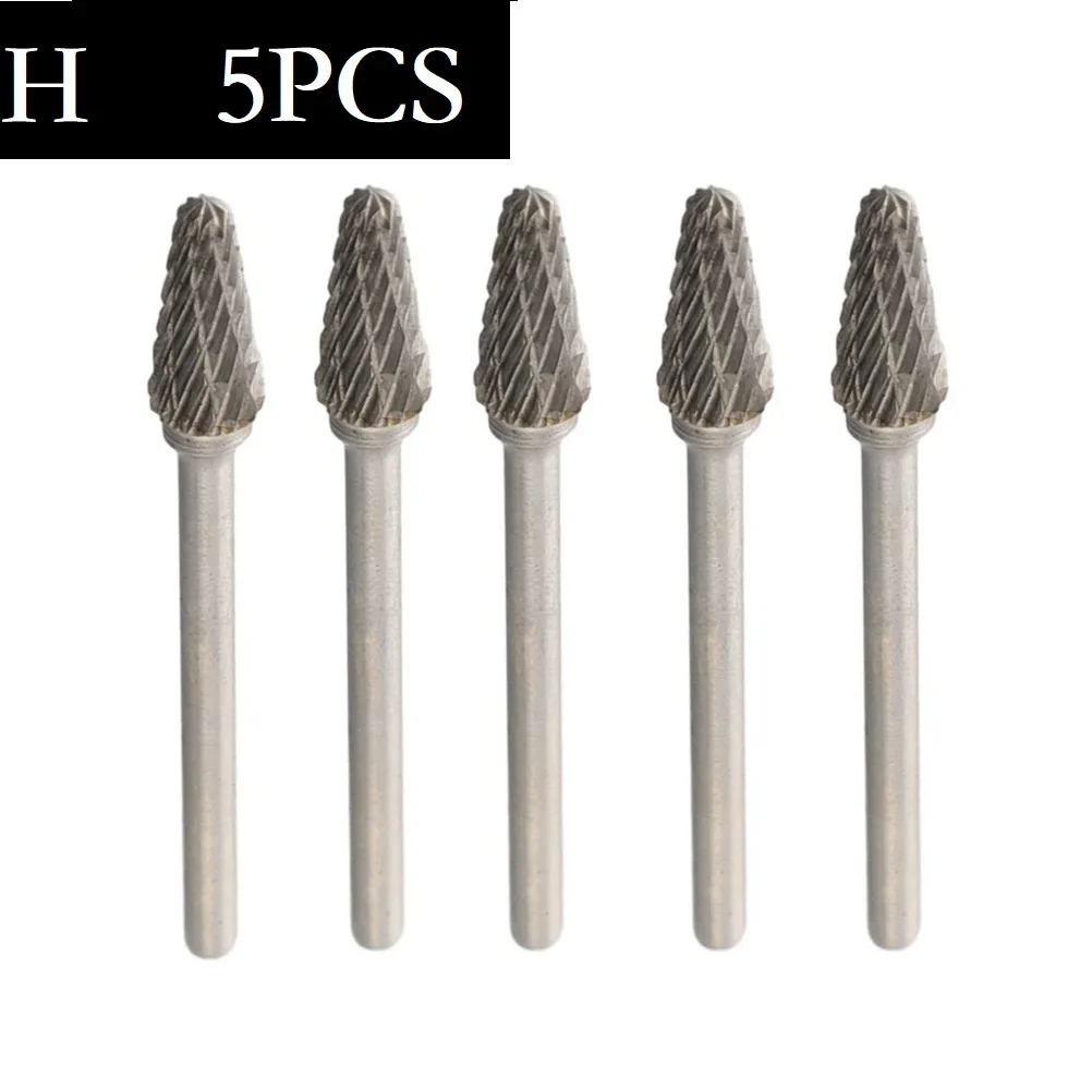 10pc 3x6mm Tungsten Carbide Burrs Rotary Drills Die Grinder Carving Bits DoubleCut Tungsten Steel Grinding Head Hard Alloy Files