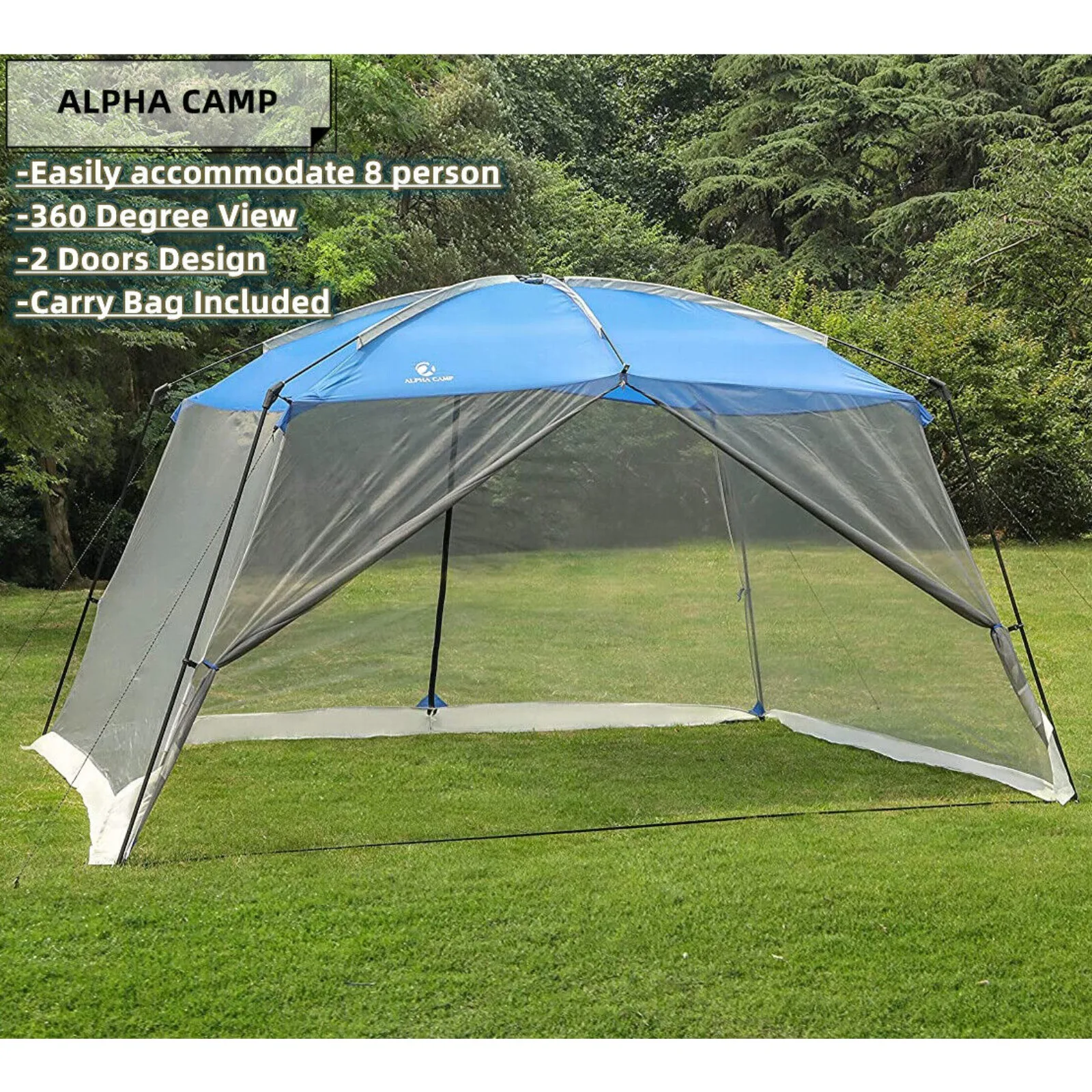 

13'x9' Outdoor Patio Canopy Screen House Tent Outdoor Hiking Tent United States