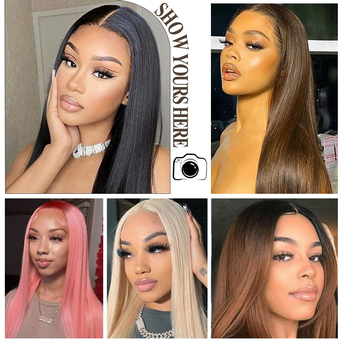 26 인치 야키 스트레이트 헤어 위브 100g/번들 고온 섬유 400-600g 풀 헤드 합성 헤어 위브 초콜릿 브라운