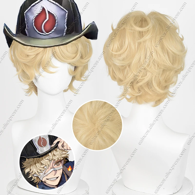 

IDV Fire Investigator Florian Brand Cosplay Wig 30cm Light Blonde Short Heat Resistant Synthetic Hair