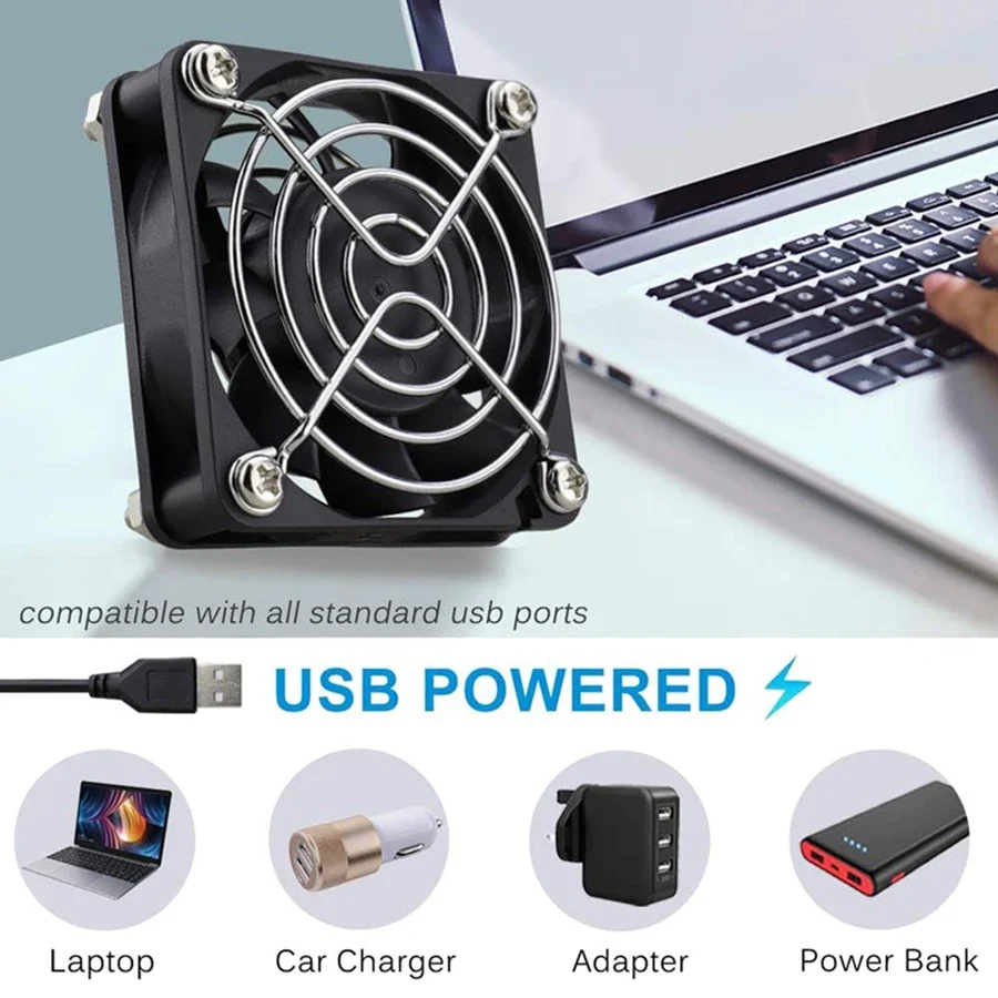 USB Router Set-top Box TV Cat Ventilation Mute 8CM12CM Fan Cooling_voghion.com
