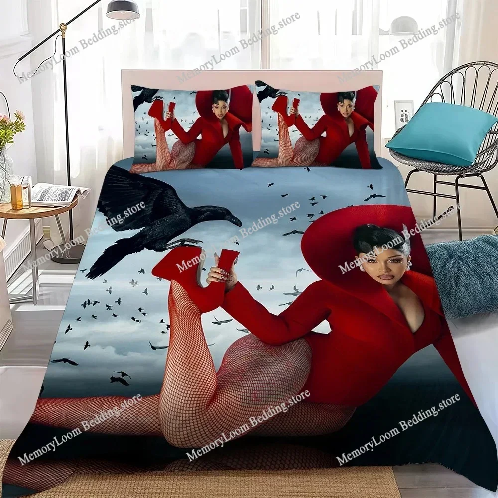 Singer C-Cardi B Am I the Drama Duvet Cover Set Home Style Bedding Soft Laundry Cotton Bed Student Dormitory Gift Home Textile96
