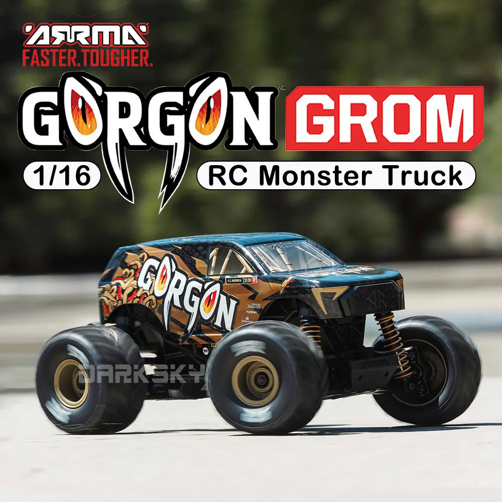 

ARRMA GORGON GROM 1/16 RC электрическая модель с дистанционным управлением автомобиль Monster Truck 4WD матовый RTR взрослые детские игрушки ARA2130