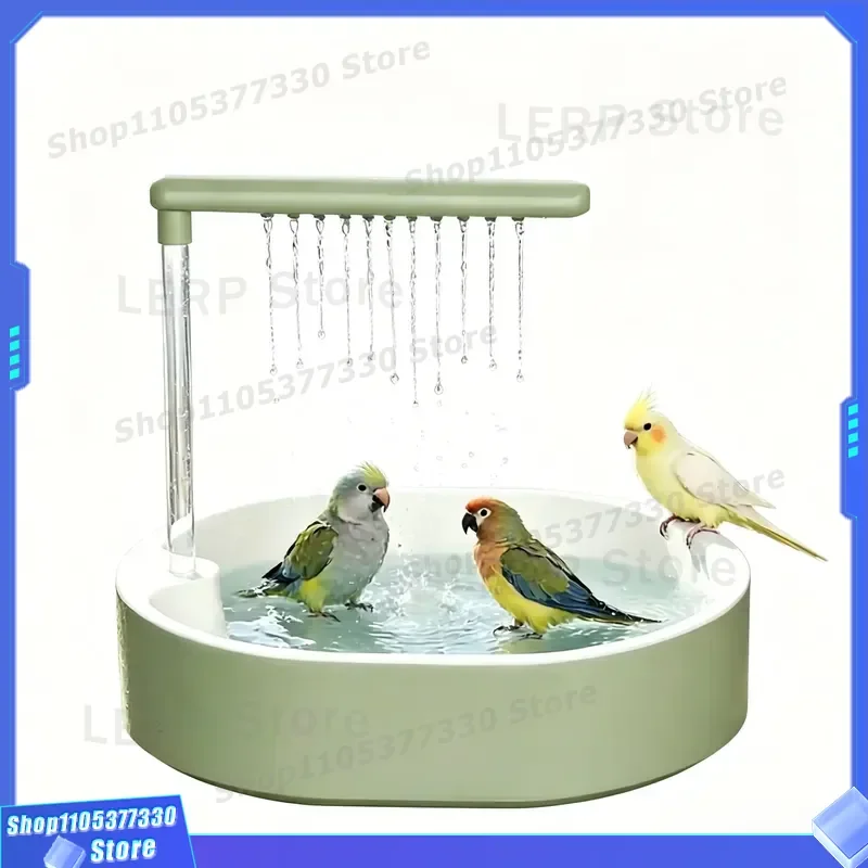 Automatic Rain Circulation Bird Bath Box for Parrots and Kingfishers Small Outdoor Garden Water Feature Pet Drinking Fountain