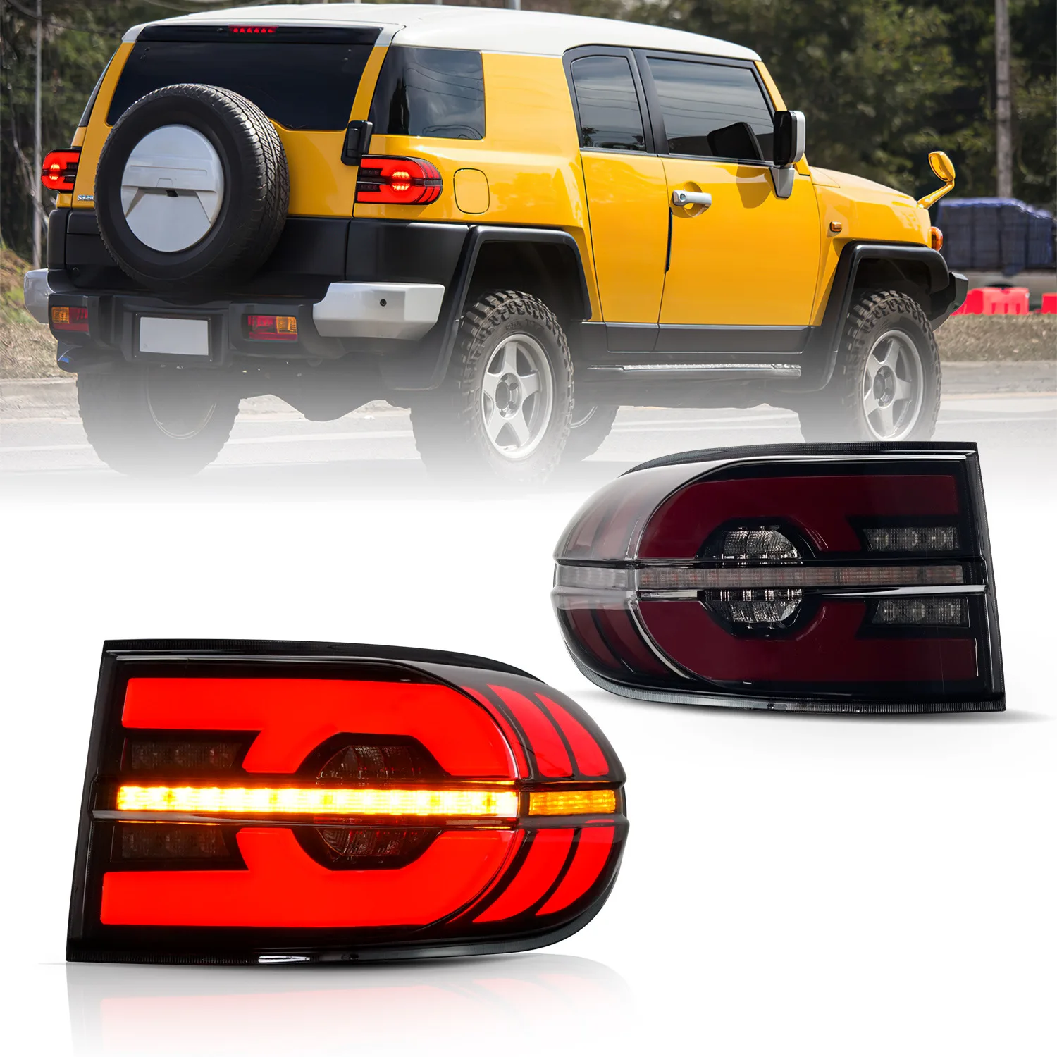 

Auto Taillights Rear Bumper Light Assembly For Toyota Cruiser FJ 2007-2018 LED Tail Lamp Rear fog light Parking Lights