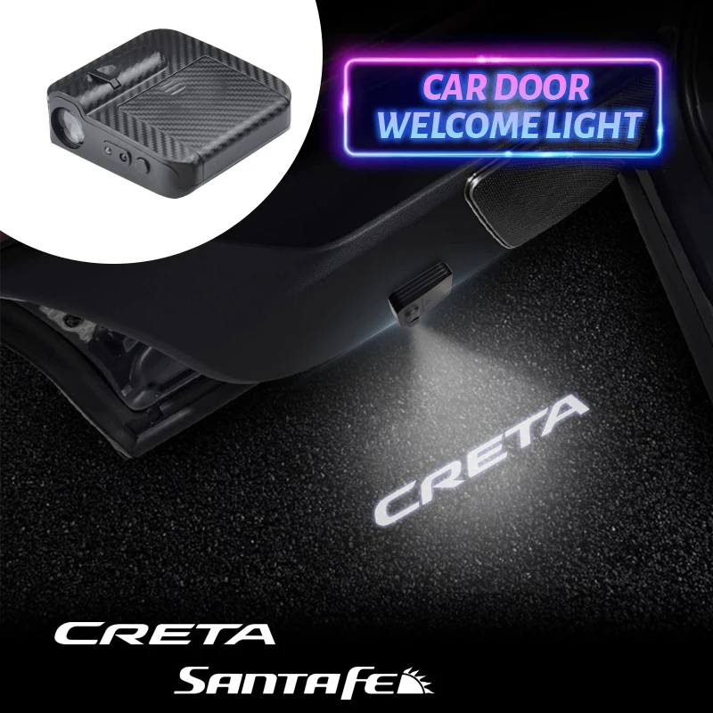 LED per Santa Fe Creta Logo N Line Car Door luce di cortesia proiettore Laser lampada di benvenuto