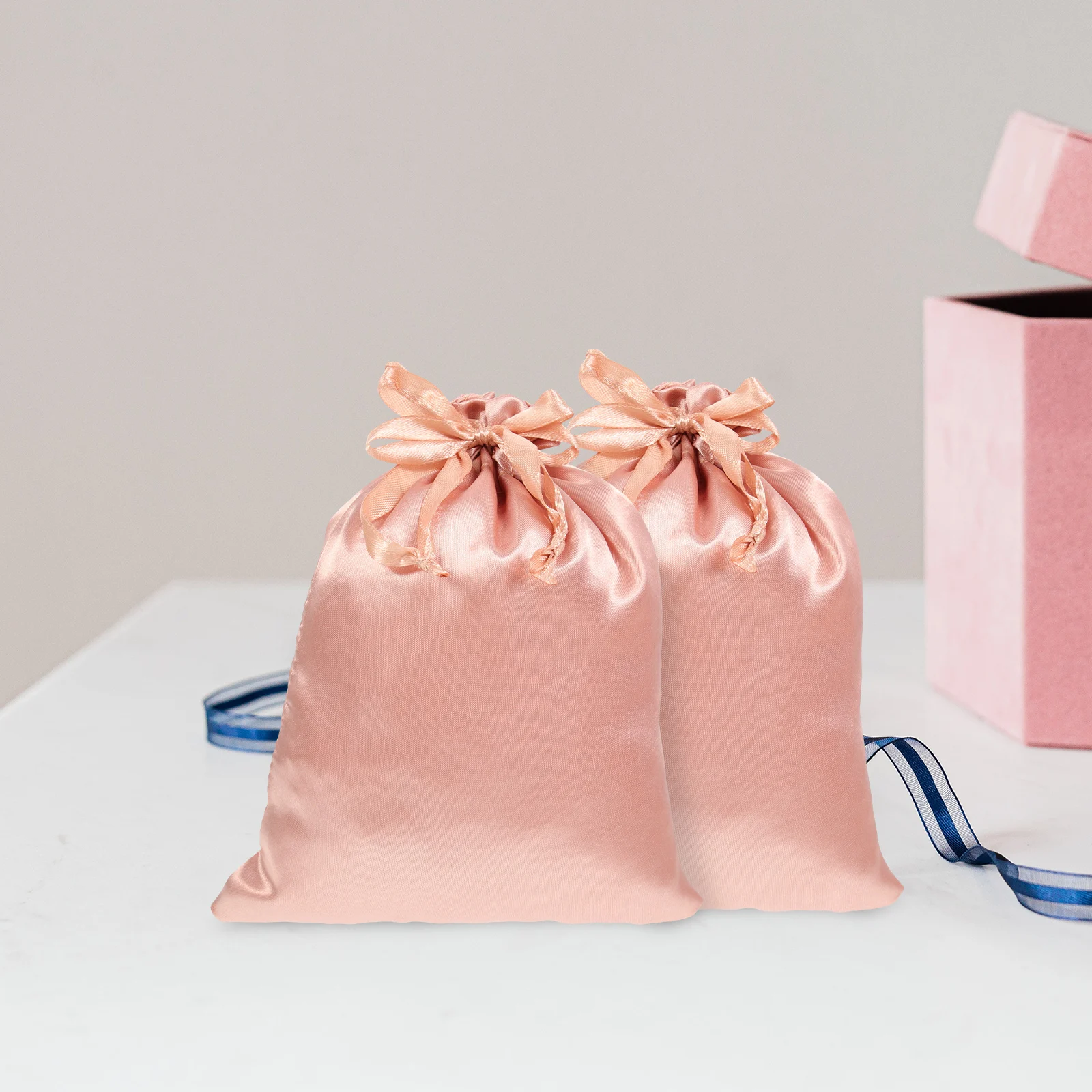 

20 Pcs Jewelry Packaging Bags Satin Gift Drawstring Lightweight Practical Christmas Party Favor Small Item Storage