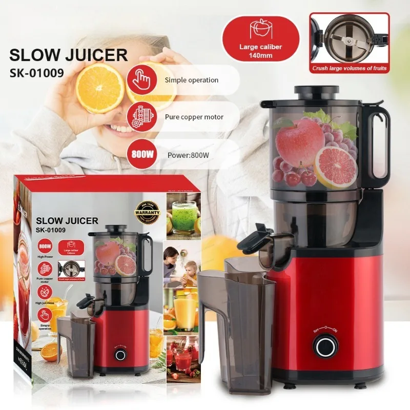 800W Slow Juicer, Extra Wide Chute Masticating Juicer, Multifunctional Home Fruit Juice Extractor