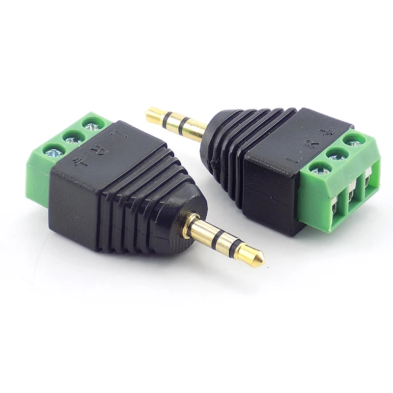 2 قطعة 3.5 مللي متر جاك سماعة التوصيل 3 القطب ذكر ستيريو لحام موصل الصوت رئيس إلى محطة التوصيل G3