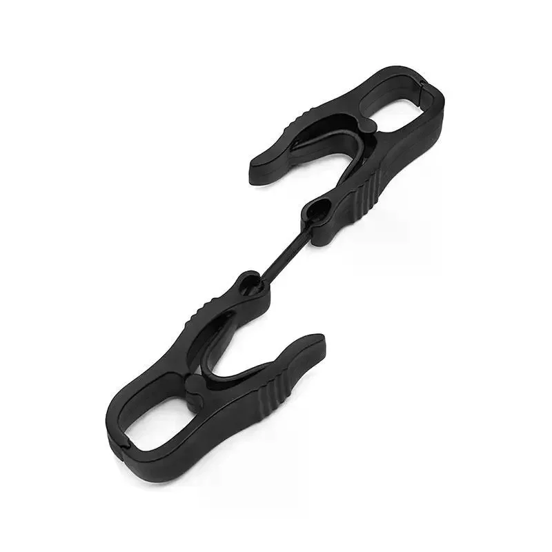 Durable Plastic Dual Clips Strong Grip Flexible Rope Perfect For Camping Hiking Diving Holding Small Items