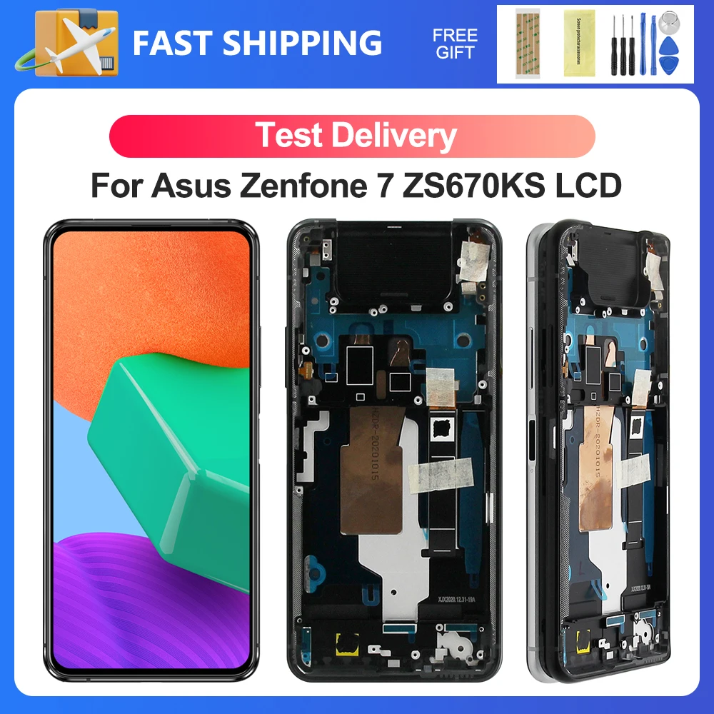 For Asus Zenfone 7 ZS670KS I002D 6.67''For  Zenfone 7 Pro ZS671KS LCD Display Touch Screen Digitizer Assembly Replacement