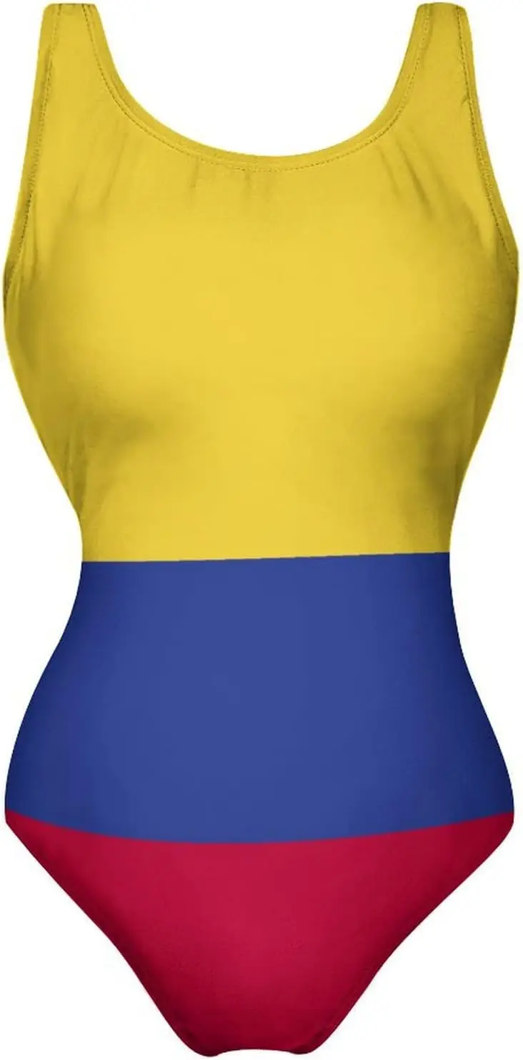 Luxy Trio بيكيني كولومبيا العلم المايوه ملابس السباحة النسائية بيكيني البطن التحكم المايوه