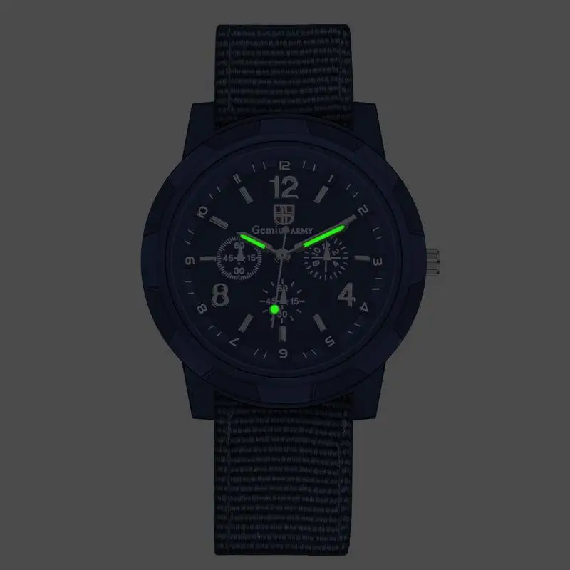 Corda trançada Sports Watch para homens, relógio de quartzo, nylon, ao ar livre, em estoque, novo, em estoque