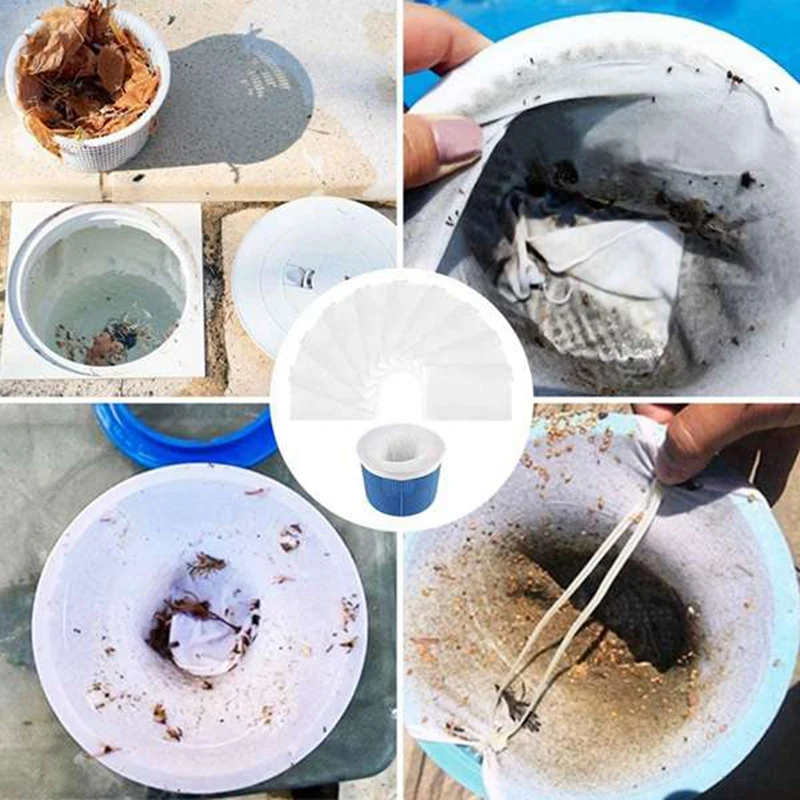 60 buah kolam renang penyaring kaus kaki bagian aksesoris untuk di atas tanah dan kolam Skimmer keranjang, jaring kolam renang untuk membersihkan