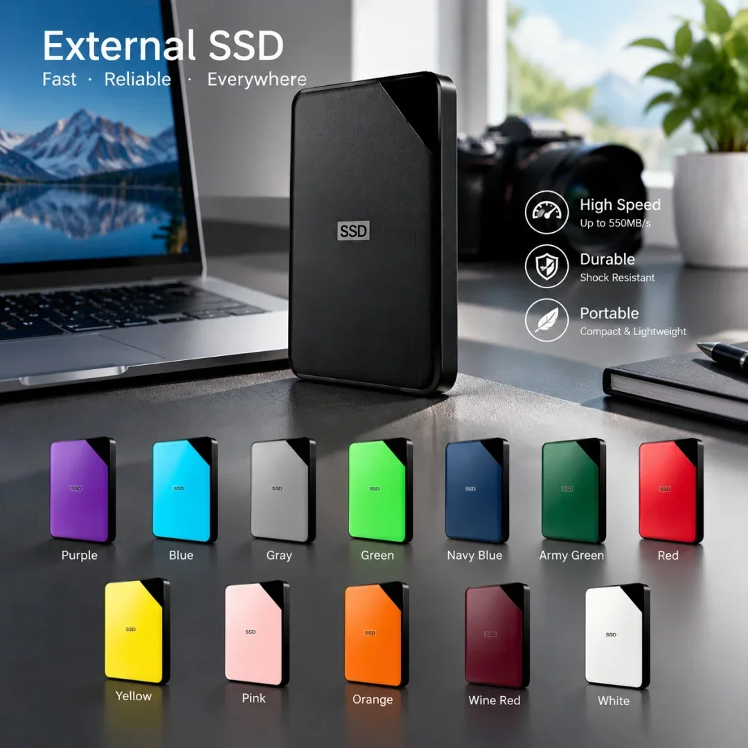 Portable External SSD USB 3.0 Solid State Disk 4TB Shock Resistant Lightweight External Storage Drive For Desktop Laptop