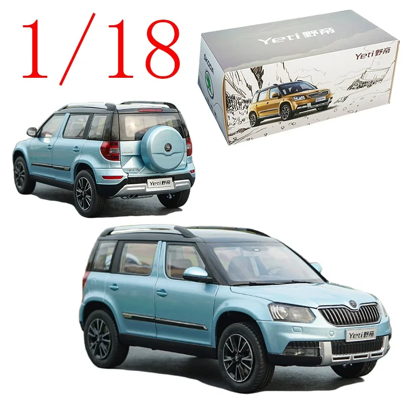 

Diecast 1/18 Scale SAICVOLKSWAGEN Alloy Model Car SAICVOLKSWAGEN SkodaYETI SUV Blue Play Vehicles Toy for Boy Gift Original Box