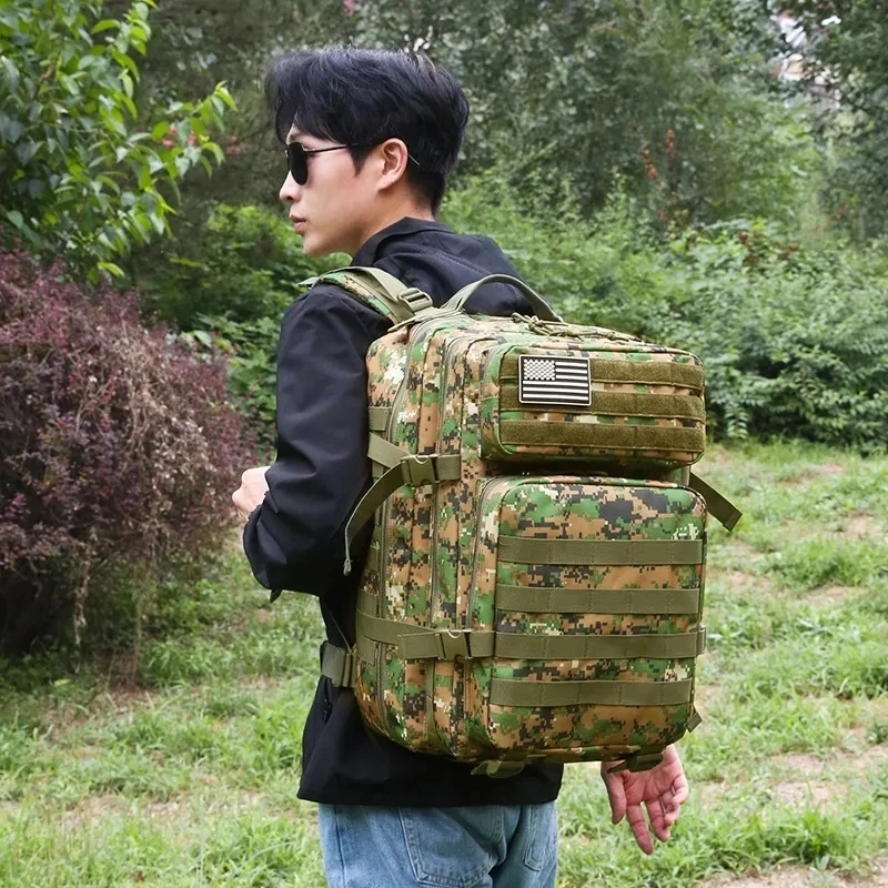 Outdoor Camouflage Mountaineering Bag Sport Travel Backpack For Men Women 45L Backpack Hiking Bag Camping Equipment