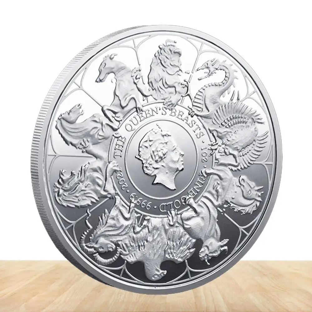 Pièce Commémorative Reine Elizabeth II – Médaille Originale Britannique En Alliage De Zinc 1926-2022 (Lot De 1/3/5)