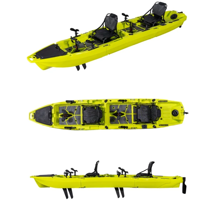 ！@LSF New 4.5Meter 14FT   Modular Kayak Detachable Fin Pedal Kayak  3 Pieces  Water Sports Kayak for Sea Fishing