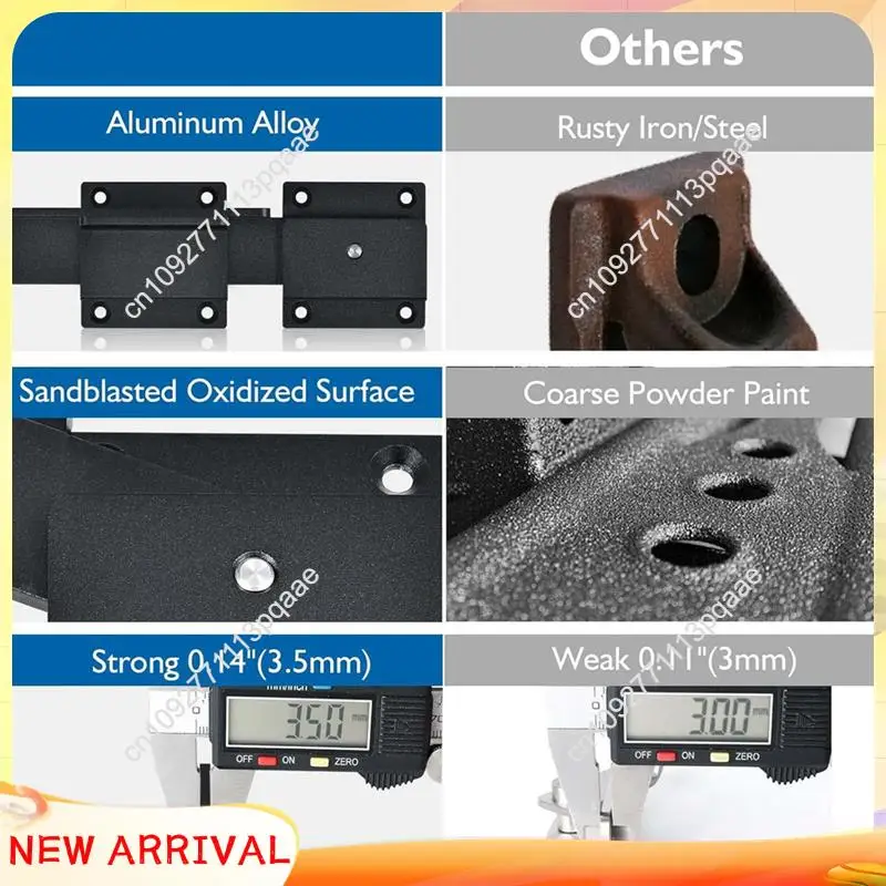 Loquet de porte réglable en alliage d'aluminium, robuste, 3.5Mm, avec trou de cadenas, N84R