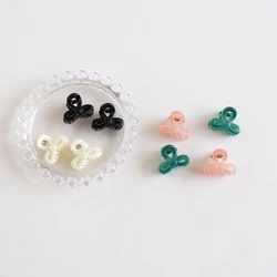 4Pcs/set Cute Jelly Color Transparent Mini Hair Claw Clip Fashion Bow Tie Sweet Girl Small Side Clamp Hairpin Hair Accessories