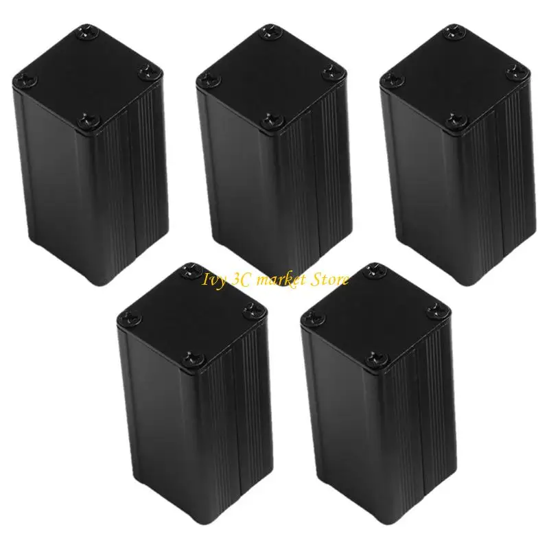 

D7YC 5pcs Aluminum Project Case Box for Circuit Board Placement Heat Management