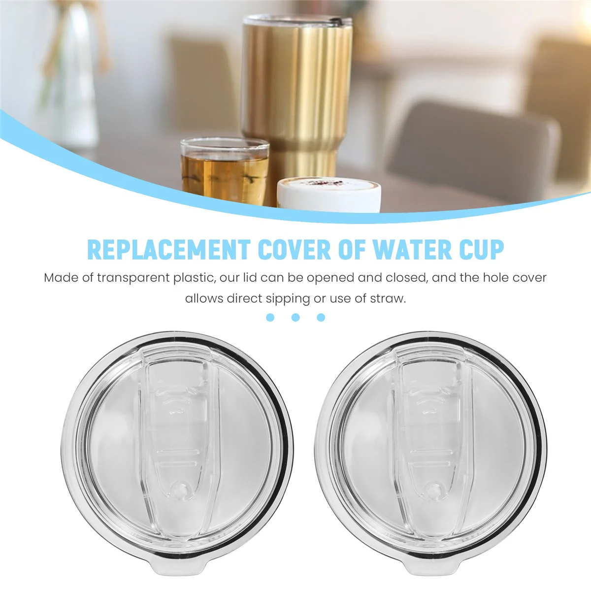 Tapas de repuesto para vasos RIRI de 20 Oz, cubiertas resistentes a salpicaduras y a prueba de derrames para Yeti Rambler y más vasos