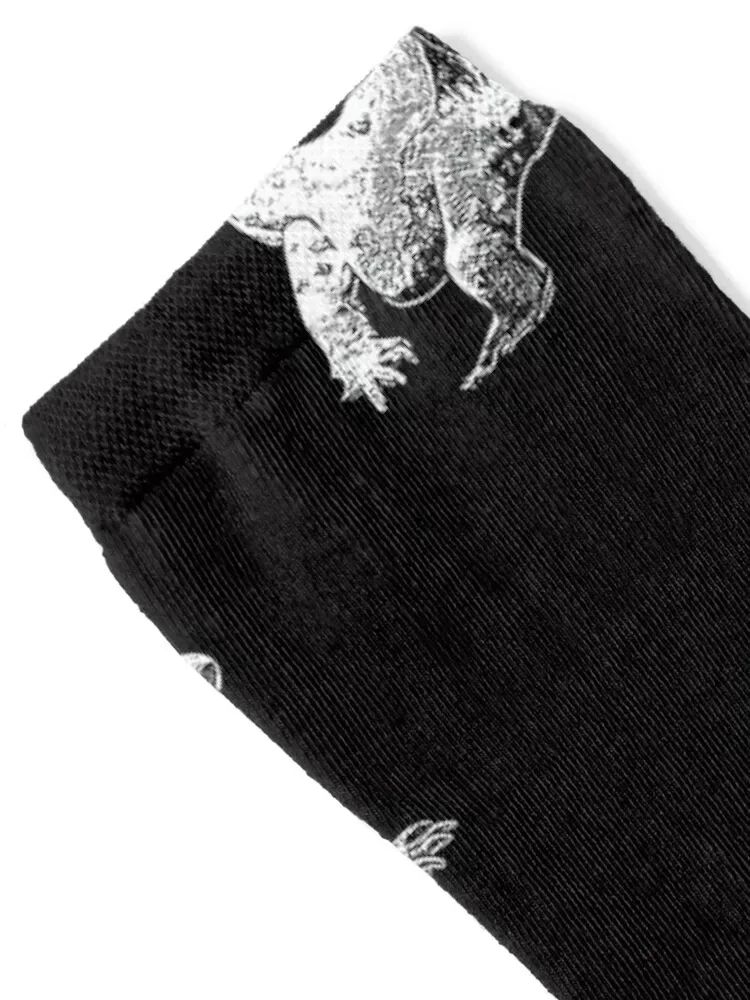 Komodo Dragon White Print Calcetines antideslizantes Año nuevo profesional corriendo Mujeres Calcetines Hombres