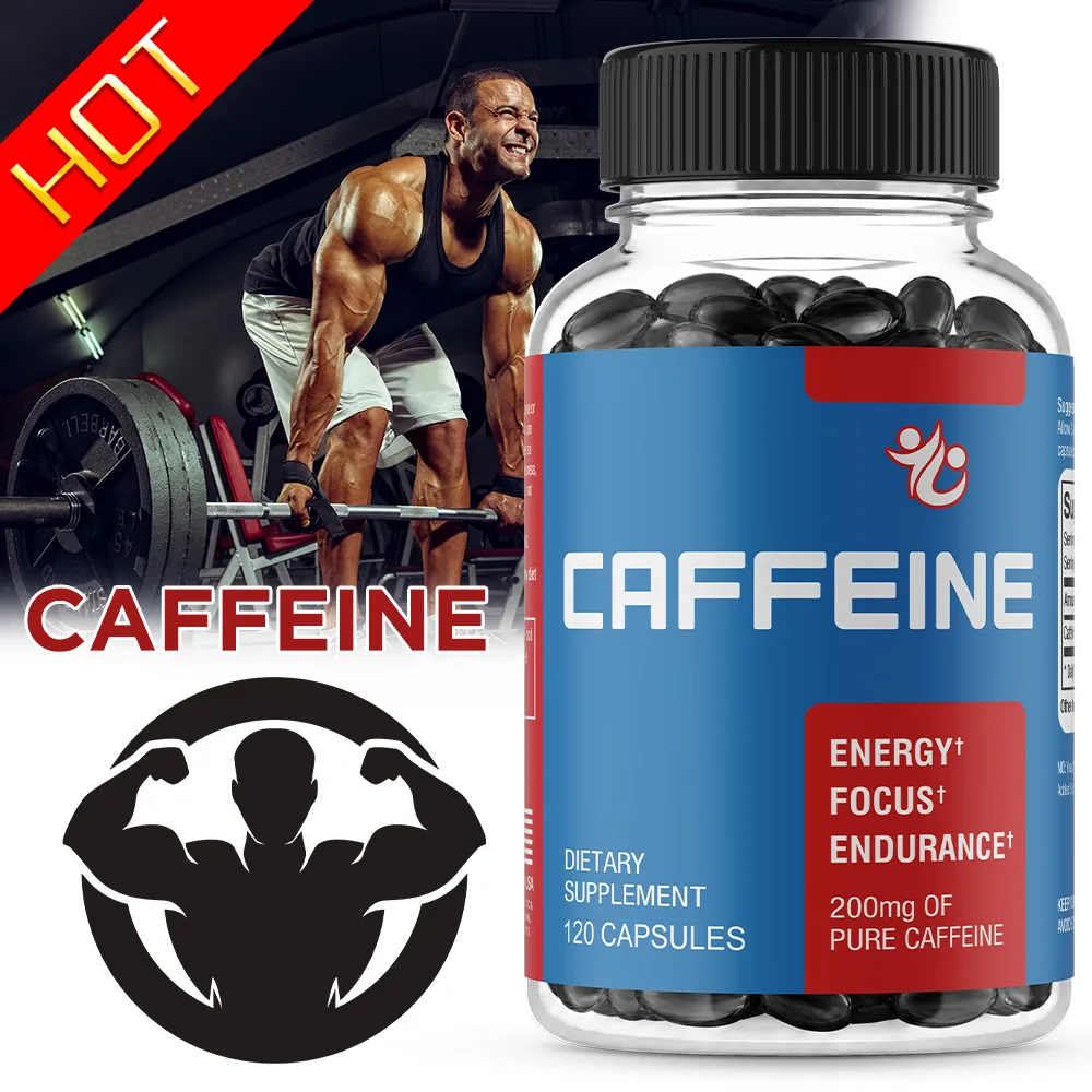 Caffeine Capsules - Maximum Potency 200mg, Provide Energy and Focus, Reduce Fatigue, Increase Stamina