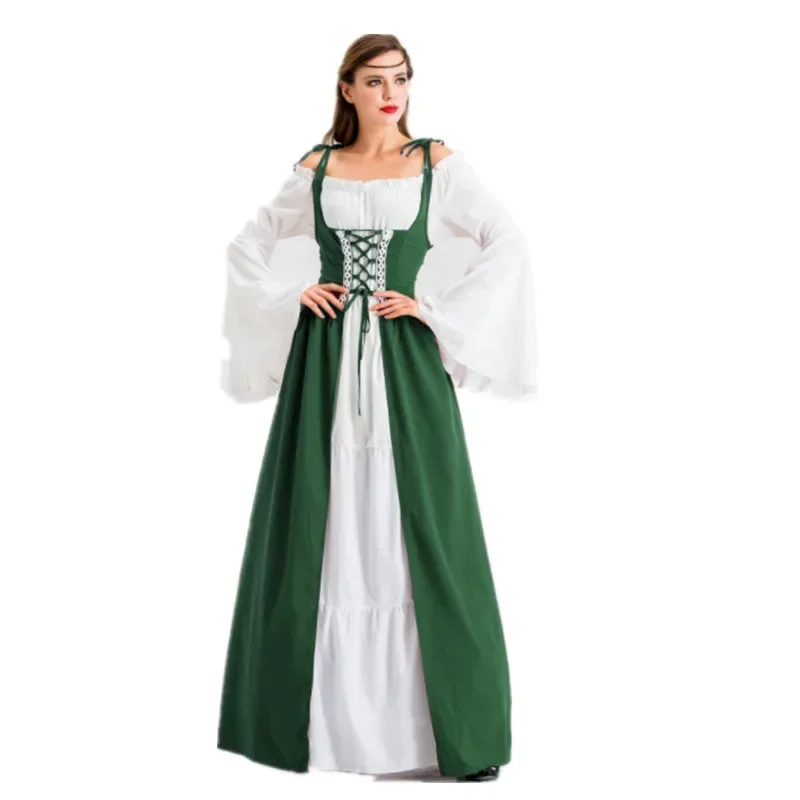 Beer Festival Cosplay Costume for Women Classic Medieval Style Long Dress  anime cosplay