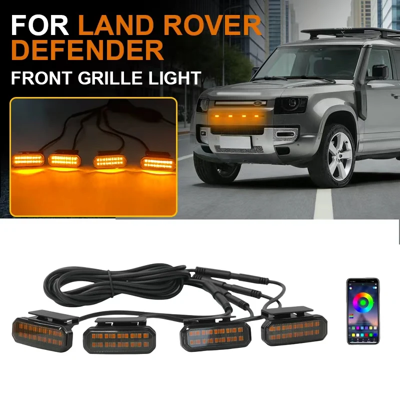 FOR LAND ROVER DEFENDER LED Front Grille Light Car Daytime Running Light Wheel Eyebrow Lamp For Pickup Offroad 12V