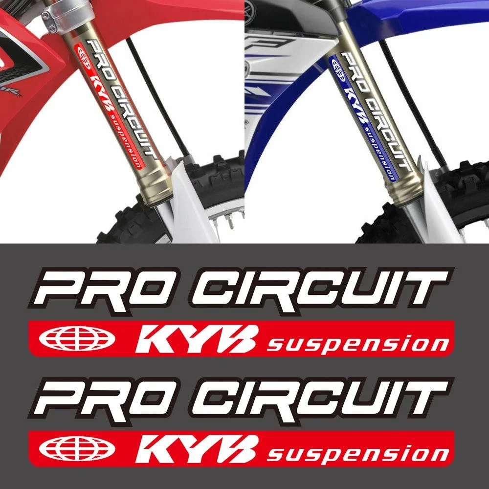 

1 Pair PRO CIRCUIT KYB Suspension Fork Stickers Motorcycle Decals Reflective Waterproof for Bike Dirt Bike Motocross