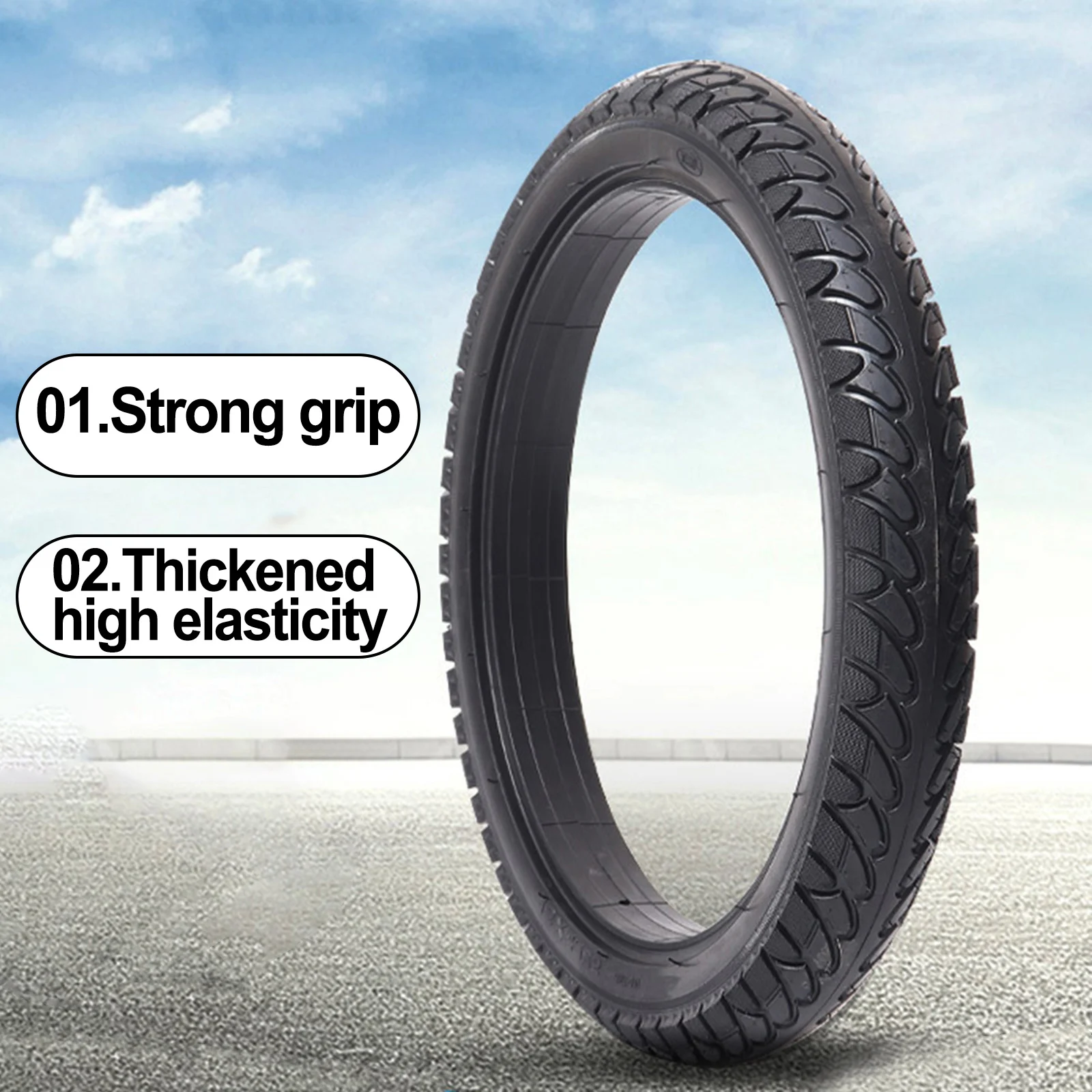 

Off-road Cycling Outer Diameter 372mm Bicycle Solid Tire Puncture-resistant Tire Comfortable Ride High-quality Materials