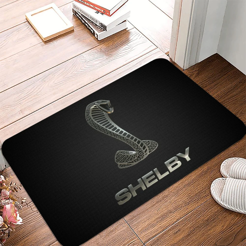 Shelby Logo Entrance Door Mat Outdoor Floor Mats Design Carpet for Kitchen Home Decor Items Aesthetic Room Rug Rugs Foot Bath