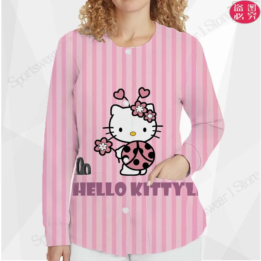 Casual Kleding Luxe Designer Kleding Vrouwen Kleding Cartoon Jasje Lange Mouwen Verpleegster Uniform Koreaans 2023 Herfst Korea Japan