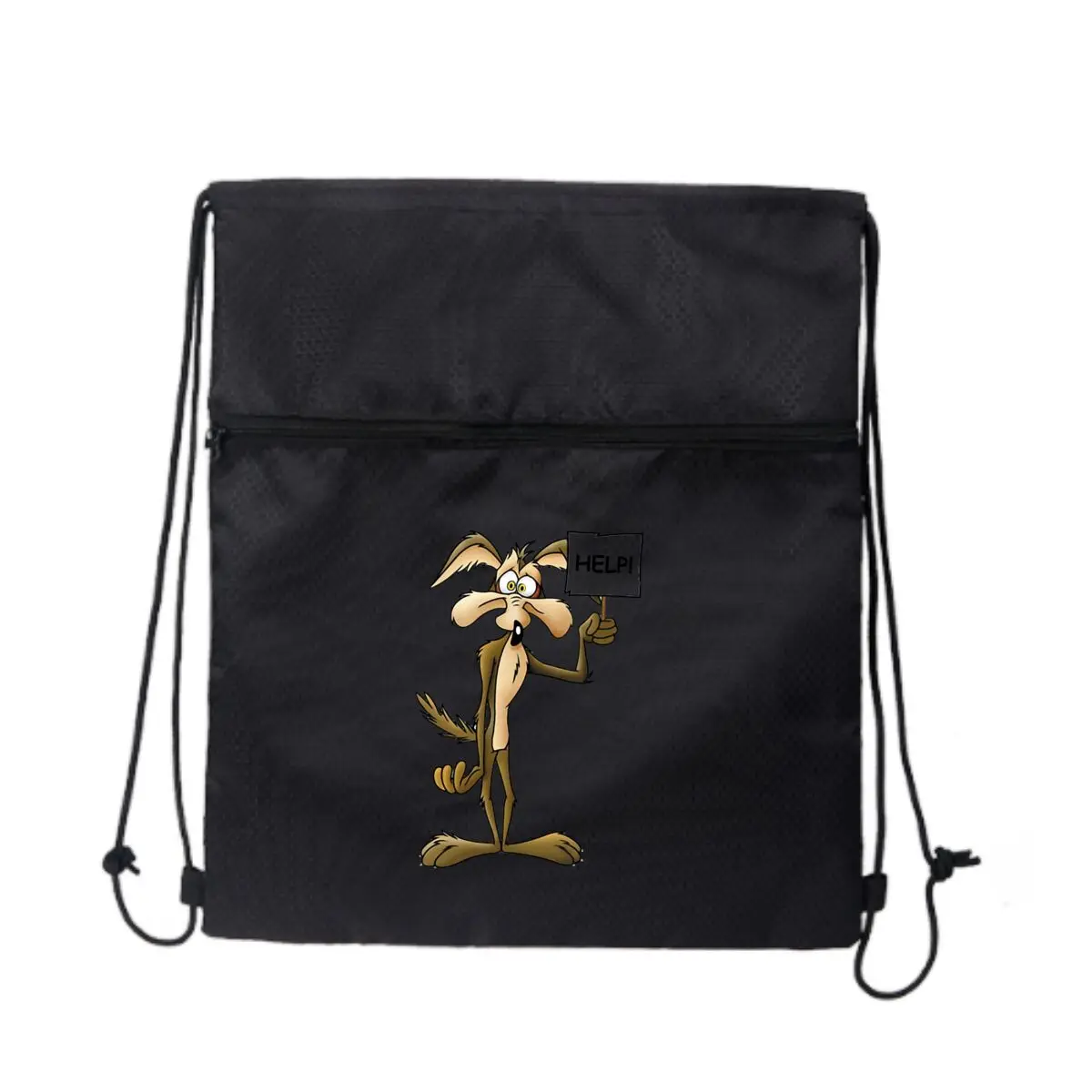 

Супер стильный рюкзак на шнурке с персонажем собаки для мужчин и женщин, легкий повседневный рюкзак для повседневного ношения