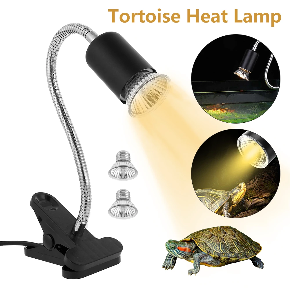 

Reptile Aquarium Heat Light Bulb Tortoise Turtle Lizard Uv Basking Clamp Lamp Clip Holder