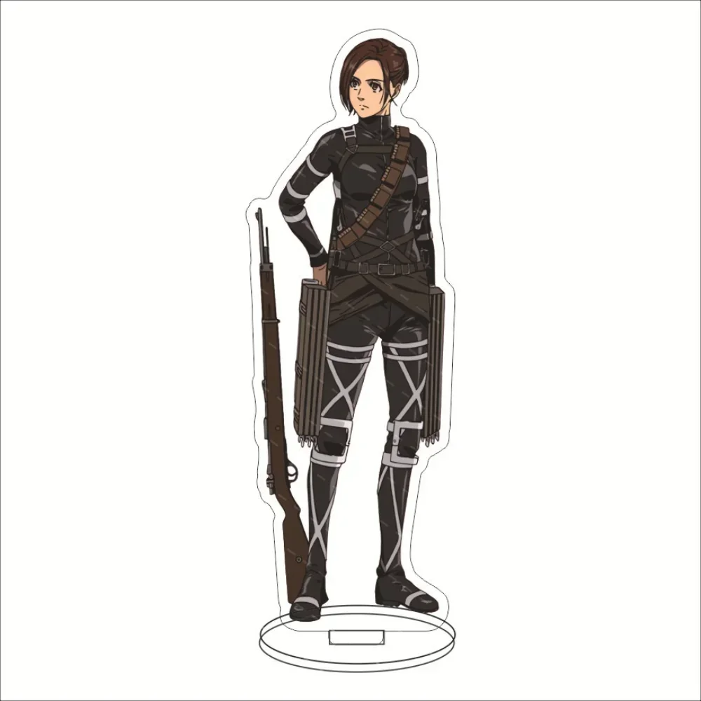 Anime Attacking of Giant Eren Mikasa Armin Levi Ackerman Reiner Acrylic Stand Keychain Desk Display Standing Ornament Accesorios