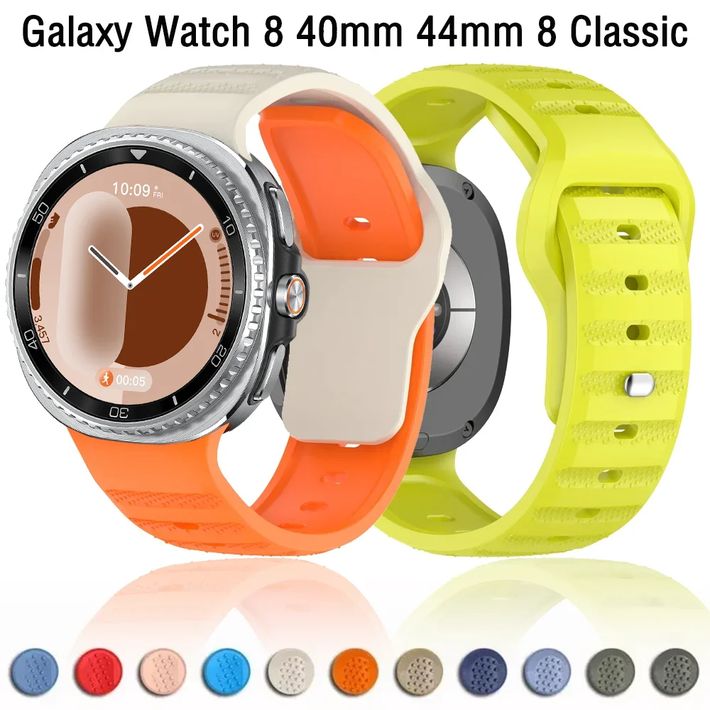 Silikonarmband für Samsung Galaxy Watch 8 40 mm 44 mm Sportarmband Armband für Galaxy Watch 8 Classic 46 mm Correa Zubehör