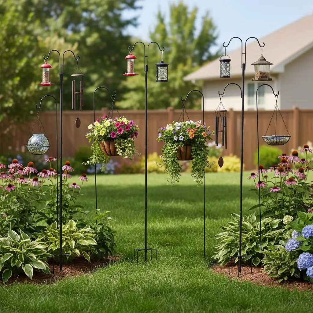 

Двойные опоры для птичьих гнездов, 108 дюймов, 8 штук в упаковке, для кормления птиц, украшения сада, праздничного освещения, металлическая опора толщиной 3/4 дюйма, 5-прочная конструкция.