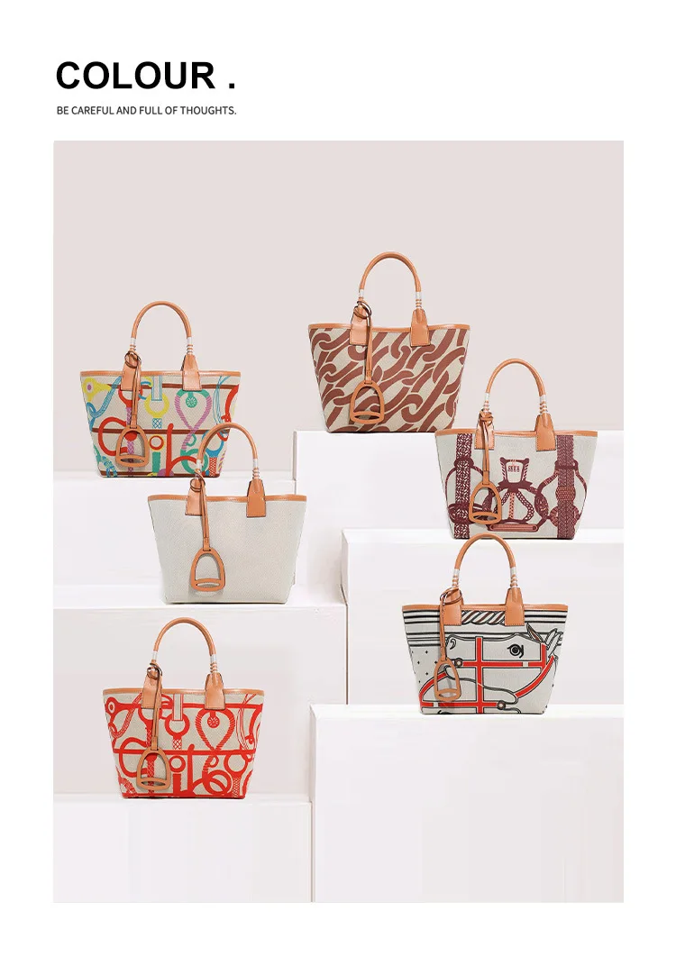 new-style-stitched-canvas-hand-sewn-wax-thread-colorful-vegetable-basket-high-end-steeple-handbag-for-women