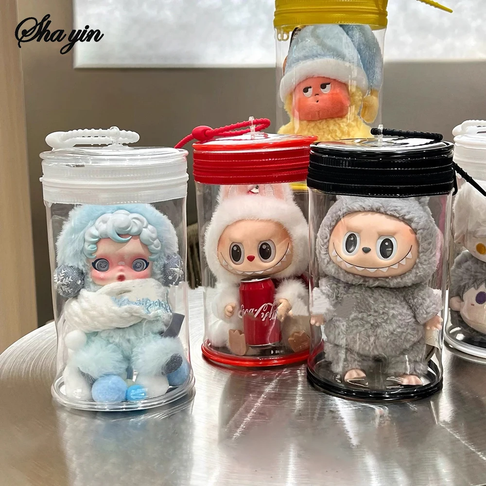 Bagagehanger, poppenpop, transparante display-opbergtas voor gebruik buitenshuis, opbergtas met grote capaciteit van 16 cm