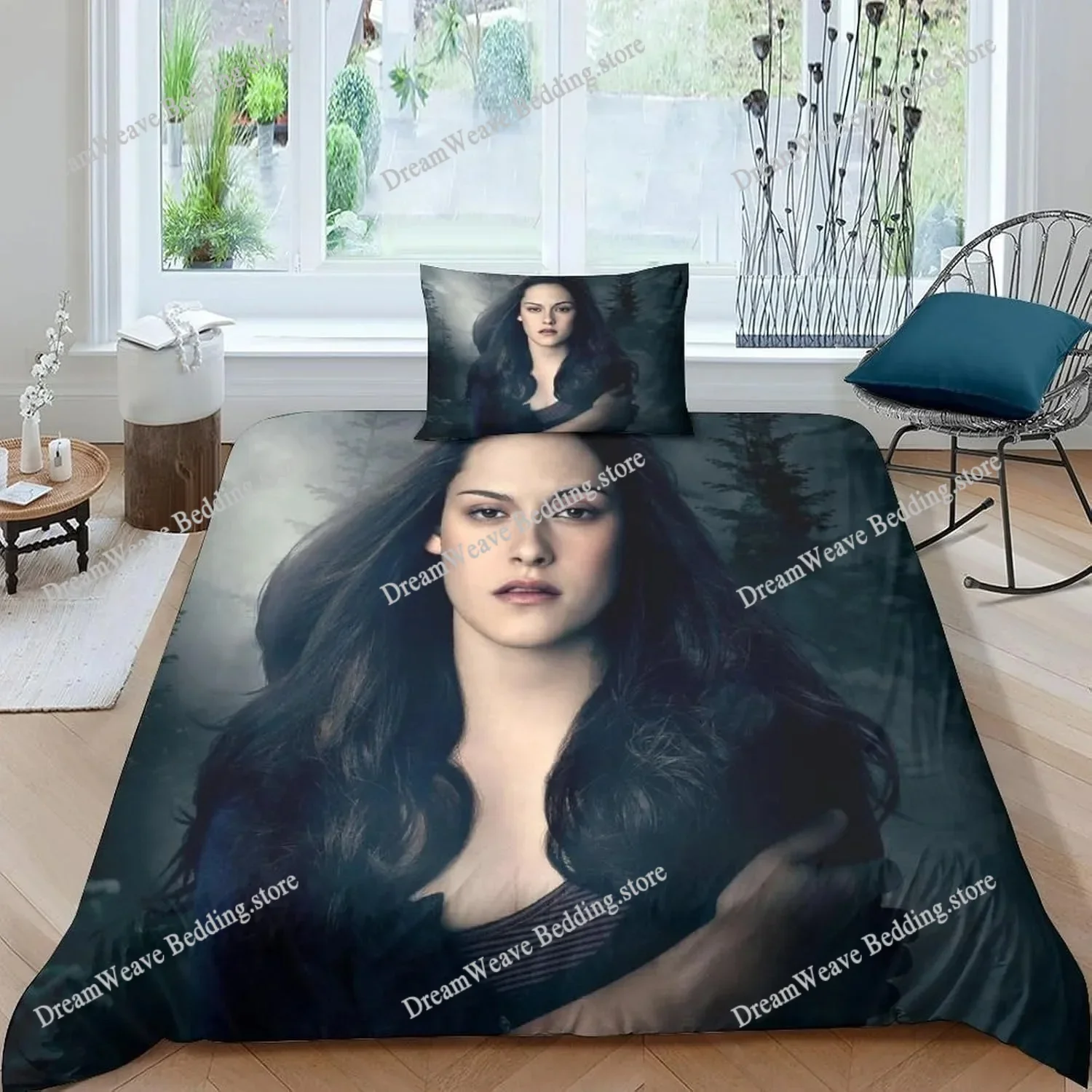 Bella Vampire Girl Bedding Sets Exquisite Bed Supplies Set The Twilight Duvet Cover Bed Comforter Set Bedding Set Birthday Gift