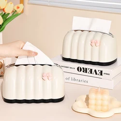 Simple Shell Shape Spring Lifting Tissue Box Desktop Pumping Paper Box Living Room Home Creative Ins Napkin Holder Paper Box